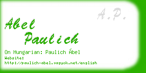 abel paulich business card